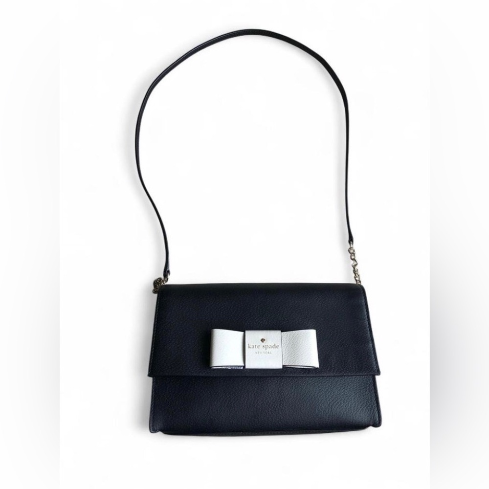 Kate Spade Classic Black Bow Purse Bag Like New Condition